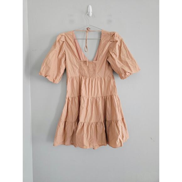 Intermix Terracotta Mini Dress Size 4 - Picture 3 of 4